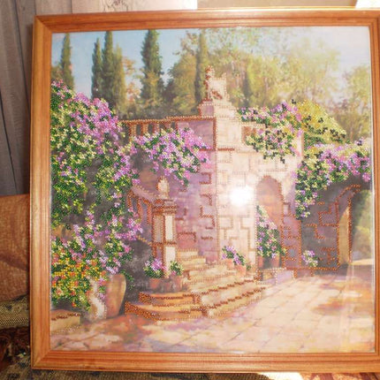 Canvas for bead embroidery "Enfilade" 11.8"x11.8" / 30.0x30.0 cm