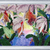 DIY Bead Embroidery Kit "Shining of Orchids" 10.2"x13.4" / 26.0x34.0 cm