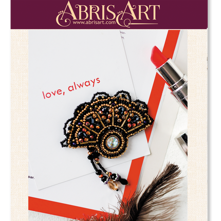 Beadwork kit for creating brooch "Fan"