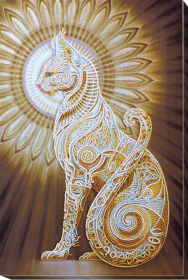 DIY Bead Embroidery Kit "Bast" 12.2"x18.5" / 31.0x47.0 cm