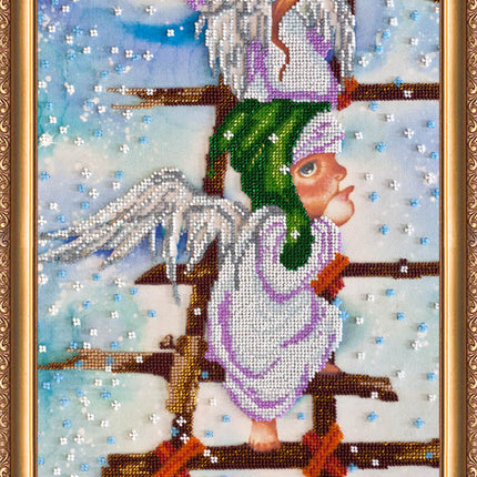 DIY Bead Embroidery Kit "First star" 12.6"x23.6" / 32.0x60.0 cm