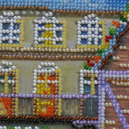DIY Bead Embroidery Kit "Christmas celebration" 34.4"x11.8" / 87.5x30.0 cm