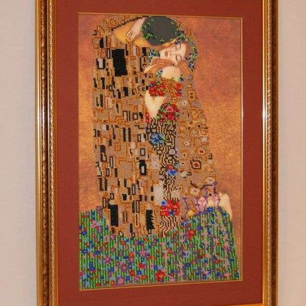 DIY Bead Embroidery Kit "The kiss" 11.8"x18.1" / 30.0x46.0 cm