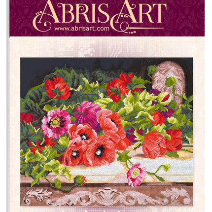 DIY Cross Stitch Kit "Poppies" 15.0"x12.2"