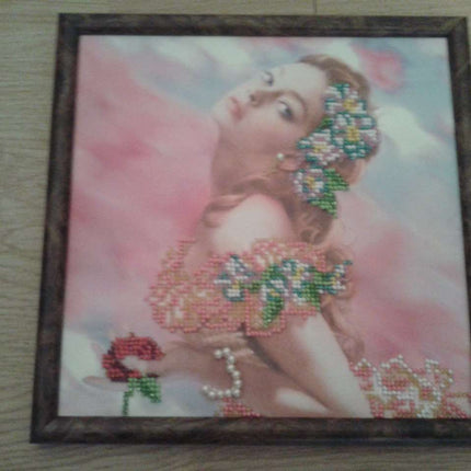 Canvas for bead embroidery "Grace" 7.9"x7.9" / 20.0x20.0 cm