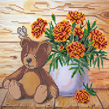 Canvas for bead embroidery "Chernobryvtsy" 7.9"x7.9" / 20.0x20.0 cm