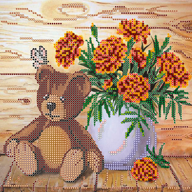 Canvas for bead embroidery "Chernobryvtsy" 7.9"x7.9" / 20.0x20.0 cm