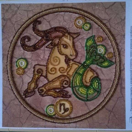 DIY Bead Embroidery Kit "Capricorn" 8.7"x8.7" / 22.0x22.0 cm