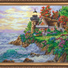 DIY Bead Embroidery Kit "House by the sea" 15.7"x12.6" / 40.0x32.0 cm