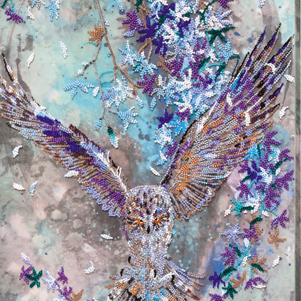 DIY Bead Embroidery Kit "In the morning haze" 13.0"x17.3" / 33.0x44.0 cm