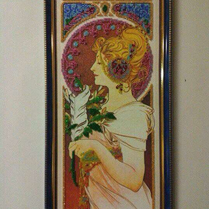 DIY Bead Embroidery Kit "Chantal" 7.9"x17.7" / 20.0x45.0 cm