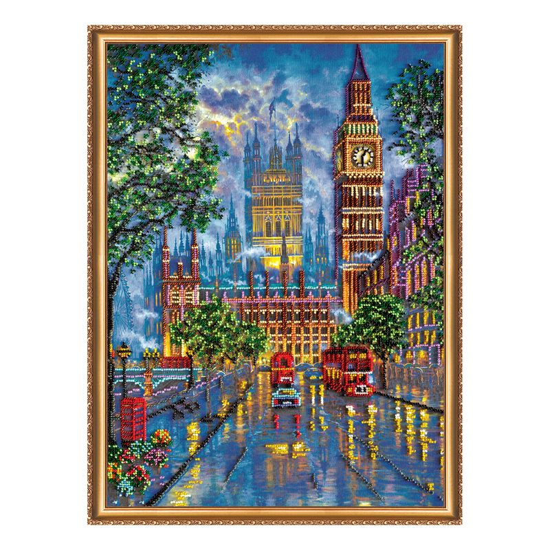 DIY Bead Embroidery Kit "s Big City lights" 12.6"x16.9" / 32.0x43.0 cm