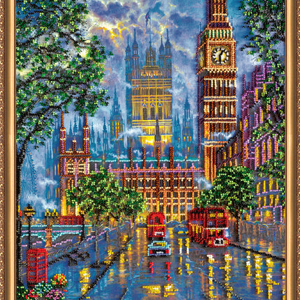 DIY Bead Embroidery Kit "s Big City lights" 12.6"x16.9" / 32.0x43.0 cm