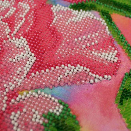 DIY Bead Embroidery Kit "Peony" 12.6"x18.9" / 32.0x48.0 cm