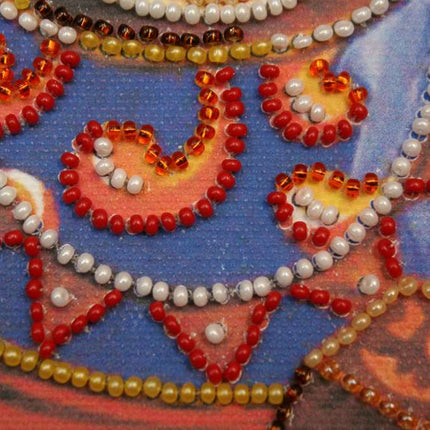 DIY Bead Embroidery Kit "Cacao"  5.9"x5.9" / 15.0x15.0 cm