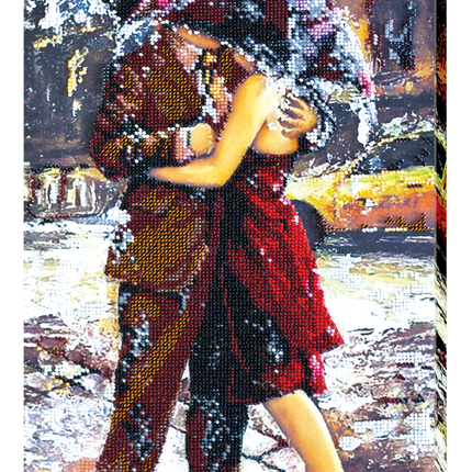 DIY Bead Embroidery Kit "Love story – 2" 9.4"x18.5" / 24.0x47.0 cm