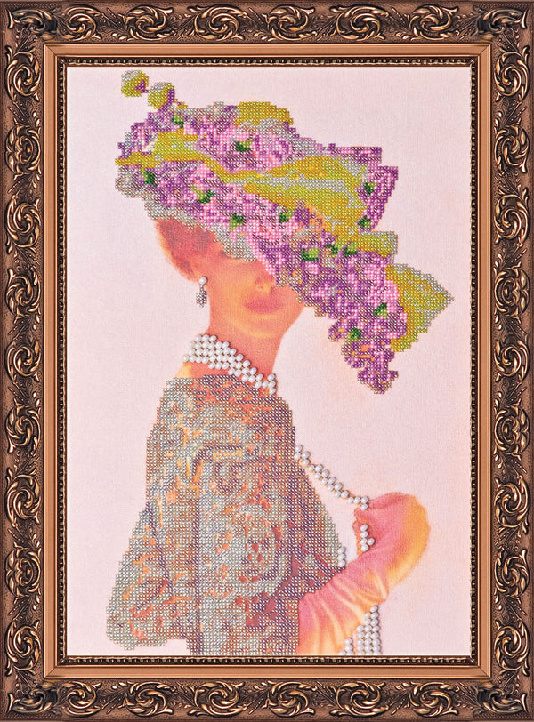 DIY Bead Embroidery Kit "Elizabeth" 11.0"x15.7" / 28.0x40.0 cm