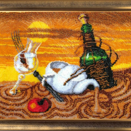 DIY Bead Embroidery Kit "Moony Goblet" 9.8"x12.6" (25.0x32.0 cm)