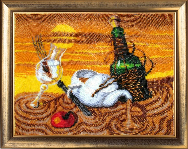 DIY Bead Embroidery Kit "Moony Goblet" 9.8"x12.6" (25.0x32.0 cm)