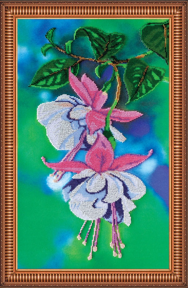 DIY Bead Embroidery Kit "Fuchsia – 1" 12.6"x22.0" / 32.0x56.0 cm