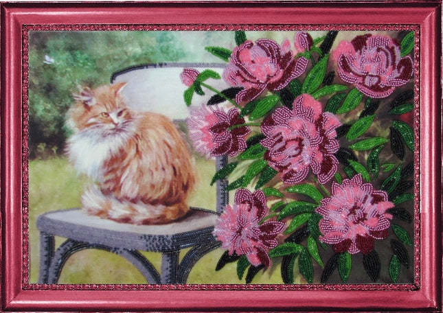 DIY Bead Embroidery Kit "Summertime (after. O. Vorobiova)" 9.1"x13.8" / 23.0x35.0 cm