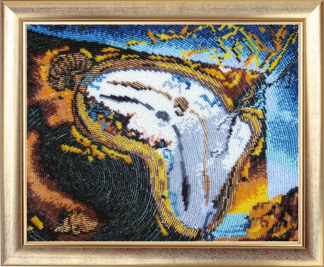 DIY Bead Embroidery Kit "Time Flows" 10.2"x12.6" (26.0x32.0 cm)