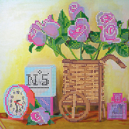 Canvas for bead embroidery "Boudoir" 7.9"x7.9" / 20.0x20.0 cm
