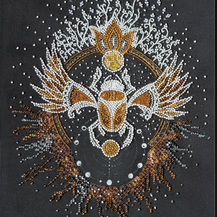 DIY Bead Embroidery Kit "Scarab beetle" 9.1"x11.8" / 23.0x30.0 cm