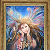 DIY Bead Embroidery Kit "Magpie Fairy (after J. Wall)" 13.4"x10.6" / 34.0x27.0 cm