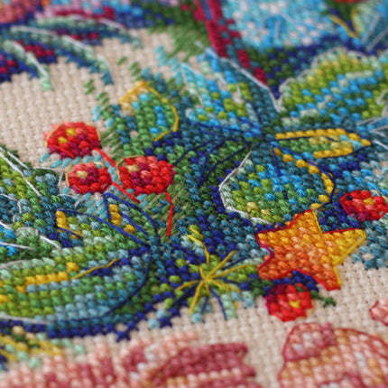 DIY Cross Stitch Kit "Berry sweet" 9.8"x13.8"