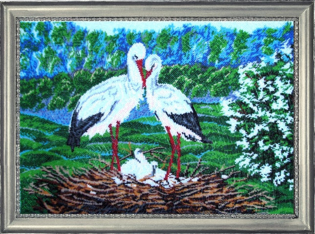 DIY Bead Embroidery Kit "Happiness" 13.4"x19.3" / 34.0x49.0 cm