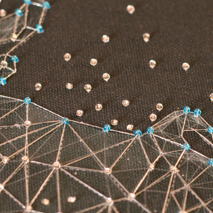 DIY Bead Embroidery Kit "Constellation Taurus" 9.8"x9.8" / 25.0x25.0 cm