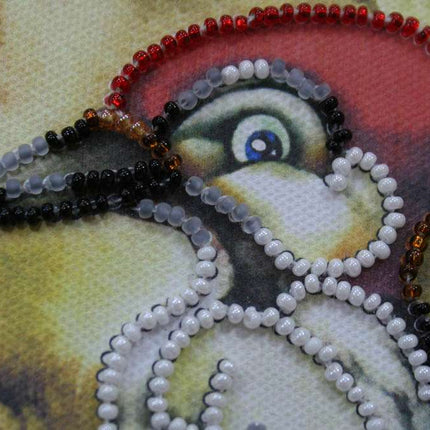 DIY Bead Embroidery Kit "On a oak"  5.9"x5.9" / 15.0x15.0 cm