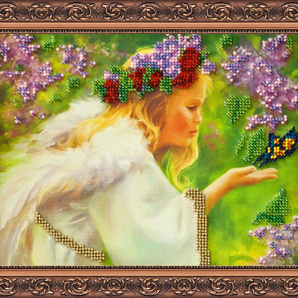 DIY Bead Embroidery Kit "An Ordinary Miracle" 9.8"x7.9" / 25.0x20.0 cm