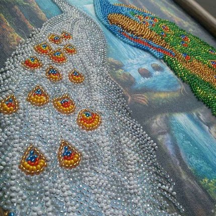 Canvas for bead embroidery "Rivals" 11.8"x11.8" / 30.0x30.0 cm