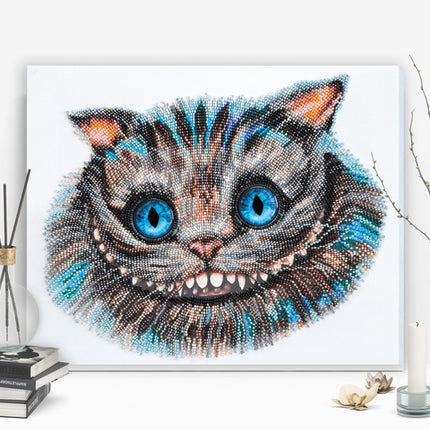 DIY Bead Embroidery Kit "Cheshire Cat" 12.6"x10.6" / 32.0x27.0 cm