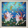 DIY Bead Embroidery Kit "Kitties and Dragonflies" 11.0"x11.0" / 28.0x28.0 cm