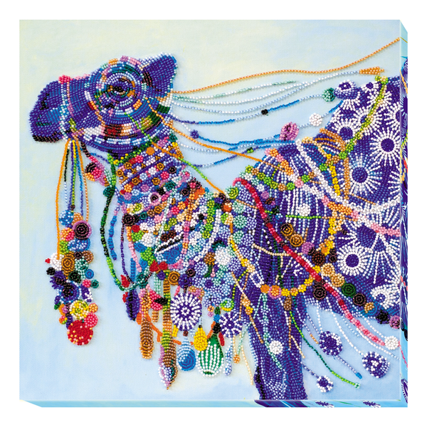 DIY Bead Embroidery Kit "Camel" 12.2"x12.2" / 31.0x31.0 cm
