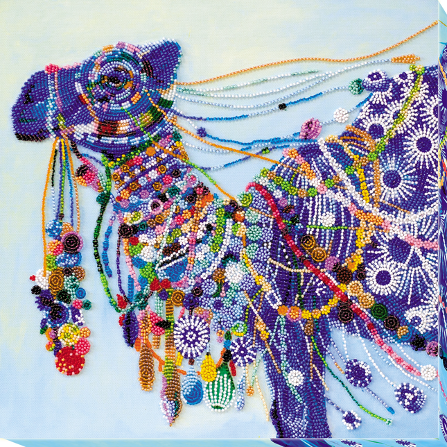 DIY Bead Embroidery Kit "Camel" 12.2"x12.2" / 31.0x31.0 cm