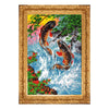 DIY Bead Embroidery Kit "Golden Carpes" 13.8"x9.4" / 35.0x24.0 cm