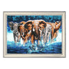 DIY Bead Embroidery Kit "African Elephants" 13.4"x19.7" / 34.0x50.0 cm