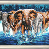 DIY Bead Embroidery Kit "African Elephants" 13.4"x19.7" / 34.0x50.0 cm