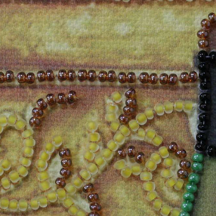 DIY Bead Embroidery Kit "Grapes and vine"  5.9"x5.9" / 15.0x15.0 cm