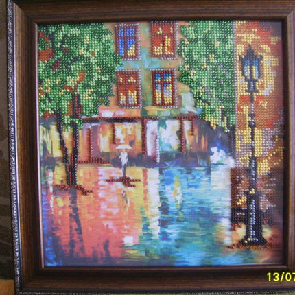 Canvas for bead embroidery "Autumn Fantasy" 7.9"x7.9" / 20.0x20.0 cm