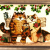 DIY Bead Embroidery Kit "Cats Family" 10.2"x13.8" / 26.0x35.0 cm