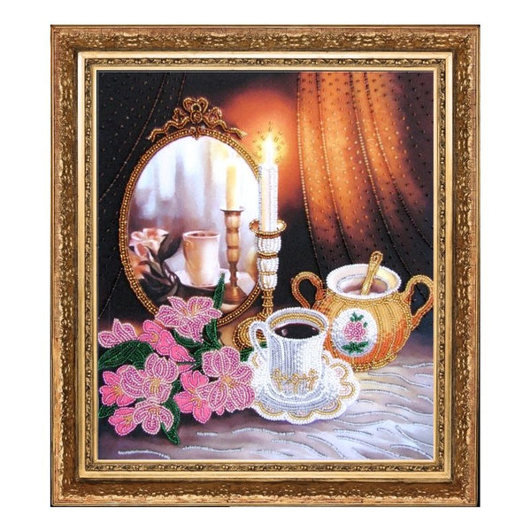 DIY Bead Embroidery Kit "A Candle was Burning" 12.2"x10.6" (31.0x27.0 cm)