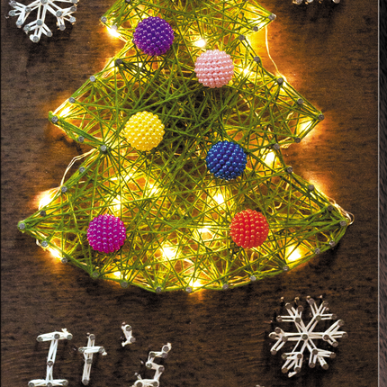 String Art Creative DIY Kit "Christmas tree" 7.5"x11.4" / 19.0x29.0 cm