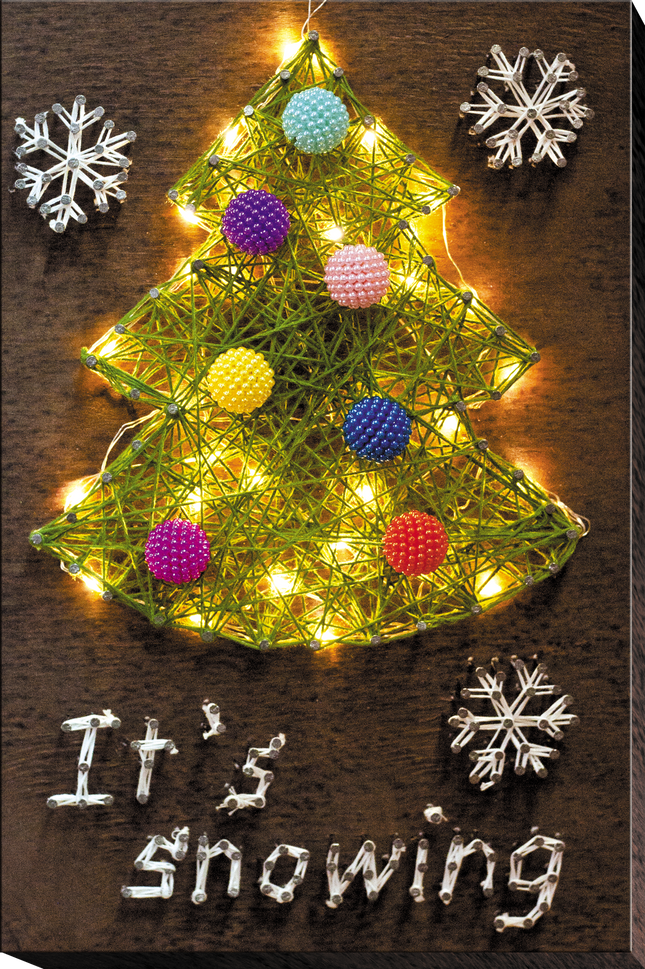 String Art Creative DIY Kit "Christmas tree" 7.5"x11.4" / 19.0x29.0 cm