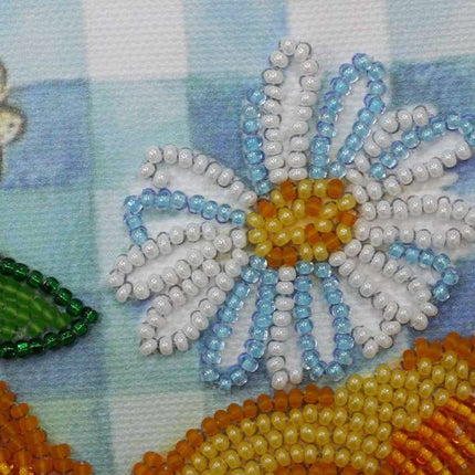 DIY Bead Embroidery Kit "The summer pears"  5.9"x5.9" / 15.0x15.0 cm