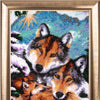 DIY Bead Embroidery Kit "Wolves Family" 13.0"x10.6" / 33.0x27.0 cm